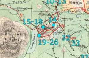 Район Сейдозера на карте финской экспедиции 1887 года